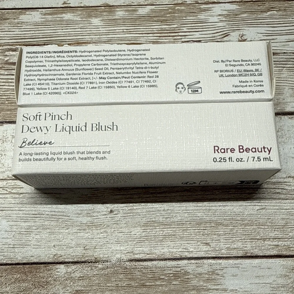 Lot Of 2 Rare‎ Beauty Soft Pinch Dewy Liquid Blush Believe Happy, Full Size